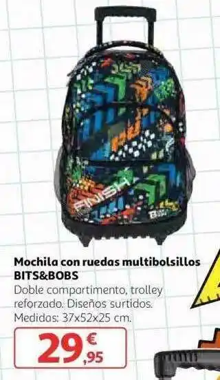 Alcampo Mochila Con Ruedas Multibolsillos Bits&bobs oferta