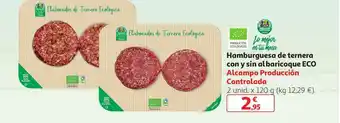 Alcampo Hamburguesa De Ternera Con Y Sin Albaricoque Eco oferta