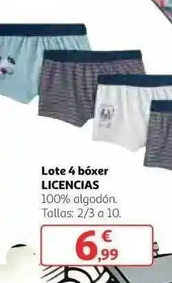 Alcampo Lote 4 Bóxer Licencias oferta