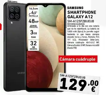 Tiendas Electrón Samsung Smartphone Galaxy A12 SM-A125FZBUEUB oferta