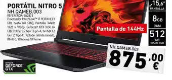 Tiendas Electrón Acer Portátil Nitro 5 NH.QAMEB.003 oferta