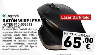 Tiendas Electrón Logitech Ratón Wireless Mater 910-005213 oferta