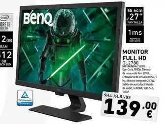 Tiendas Electrón Benq Monitor Full HD GL2780 oferta