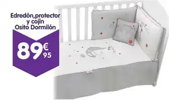 Dulce Bebé Edredón,Protector Y Cojín Osito Dormilón oferta