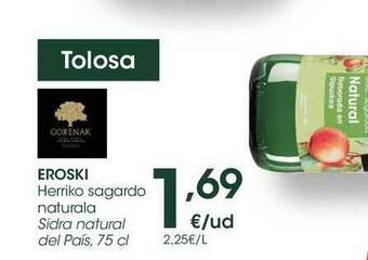 Eroski Eroski Herriko Sagardo Naturala Sidra Natural Del País oferta