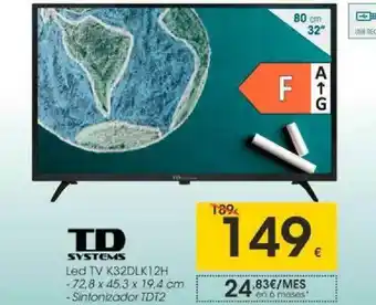Eroski Td System Led Tv K32dlk12h oferta