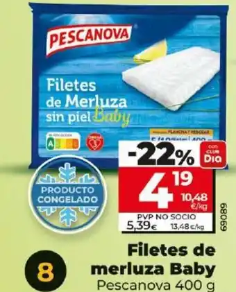 Dia Market Filetes de merluza Baby Pescanova 400 g oferta