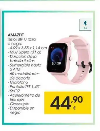 Eroski Amazfit Reloj Bip U Rosa O Negro oferta