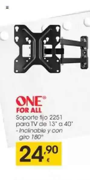 Eroski One For All Soporte Fijo 2251 Para Tv De 13 oferta