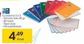 Eroski Cuaderno 5 X 5 Oxford oferta