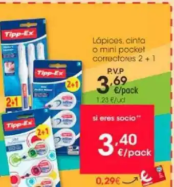 Eroski Lápices Cinta O Mini Pocket Correctores oferta