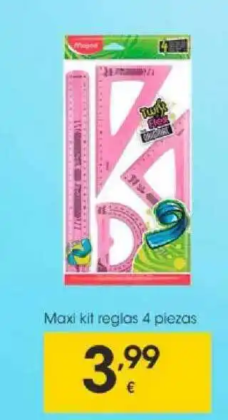 Eroski Maxi Kit Reglas 4 Piezas oferta