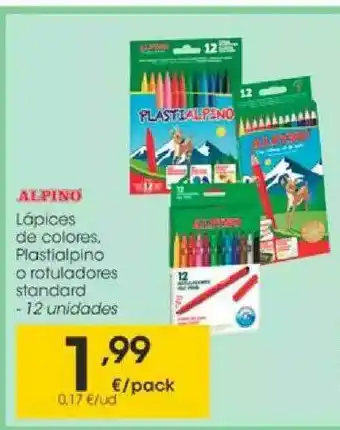 Eroski Alpino Lápices De Colores Plastialpino O Rotuladors Standard oferta