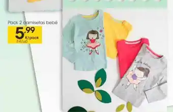 Eroski Pack 2 Camisetas Bebé oferta