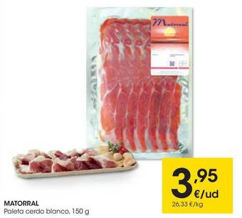 Eroski Matorral Paleta Cerdo Blanco oferta