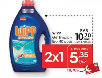 Eroski Wipp Gel Limpio Y Liso oferta