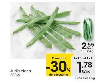 Eroski 2a Unidad -30% De Descuento Judía Plana oferta