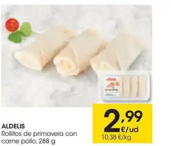 Eroski Aldelis Rollitos De Primavera Con Carne Pollo oferta