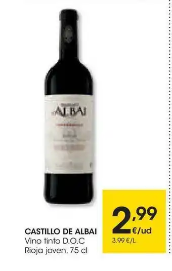 Eroski Castillo De Albai Vino Tinto D.o.c. Rioja Joven 75cl oferta