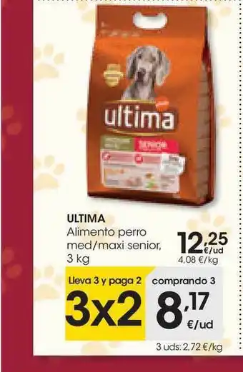 Eroski Ultima Alimento Perro Med Maxi Senior 3kg oferta