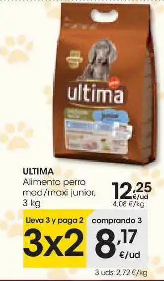 Eroski Ultima Alimento Perro Med Maxi Junior 3kg oferta