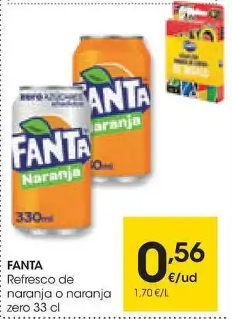 Eroski Fanta Refresco De Naranja O Naranja Zero 33cl oferta