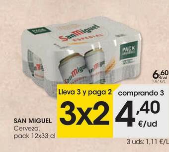Eroski San Miguel Cerveza 12x33cl oferta