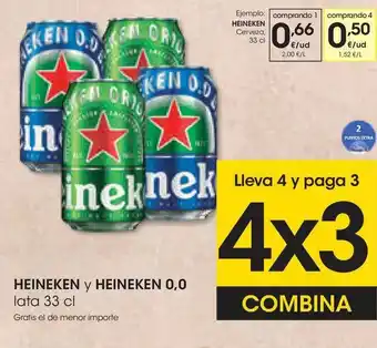Eroski Heineken Y Heineken 0.0 33cl oferta