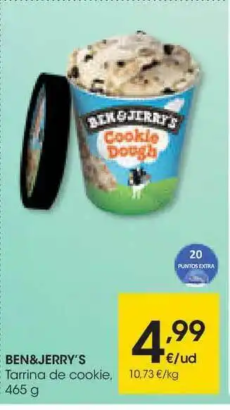 Eroski Ben&jerry's Tarrina De Cookie 465g oferta