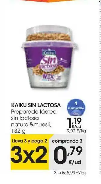 Eroski Kaiku Sin Lactosa Preparado Lácteo Sin Lactosa Natural&muesli oferta