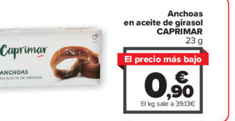 Carrefour Anchoas en aceite de girasol CAPRIMAR oferta
