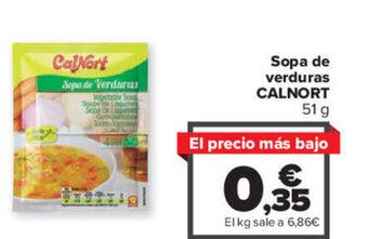 Carrefour Sopa de verduras CALNORT oferta