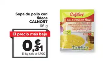 Carrefour Sopa de pollo con CALNORT oferta