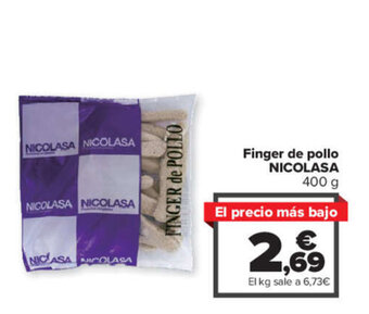 Carrefour Finger de pollo NICOLASA 400 g oferta