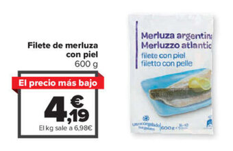 Carrefour Filete de merluza con piel oferta