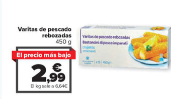Carrefour Varitas de pescado rebozadas oferta