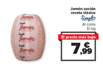 Carrefour Jamón cocido receta clásica oferta