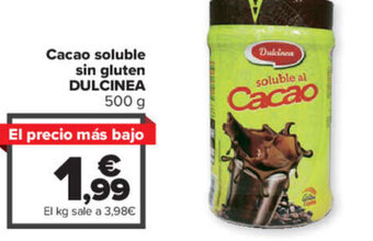 Carrefour Cacao soluble sin gluten DULCINEA oferta
