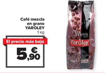 Carrefour Café mezcla en grano YAROLEY oferta