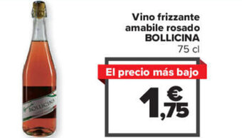Carrefour Vino frizzante amabile rosado BOLLICINA oferta