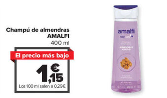 Carrefour Champú de almendras AMALFI oferta
