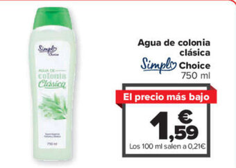 Carrefour Agua de colonia clásica Simply Choice oferta