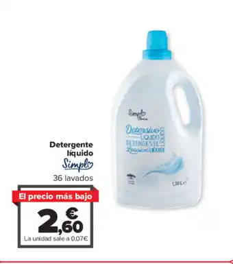 Carrefour Detergente líquido Simply oferta