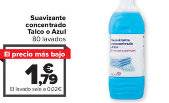 Carrefour Suavizante concentrado Talco o Azul 80 lavados oferta