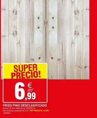 Bricoking Súper precio! € 6.99 friso pino desclasificado grosor 10 mm. med. lama 10x200 cm. de venta por paquete de 2 m². pvp paquet oferta