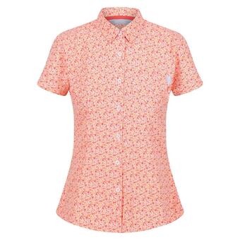 Decathlon Camisa mindano vi margarita de manga corta para mujer papaya oferta