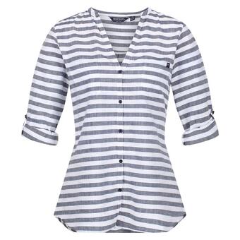 Decathlon Camisa malaya de rayas de manga larga para mujer blanco, marino oferta