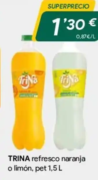 Masymas TRINA refresco naranja o limón, pet 1,5 L oferta