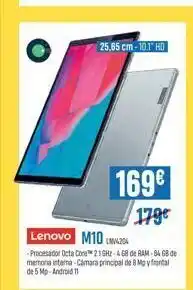 Beep 25,65 cm-10.1 hd 169€ 179€ lenovo m104206 -procesador octa core™ 2.1ghz-4 68 de ram-64 gb de memoria interna camara princ oferta