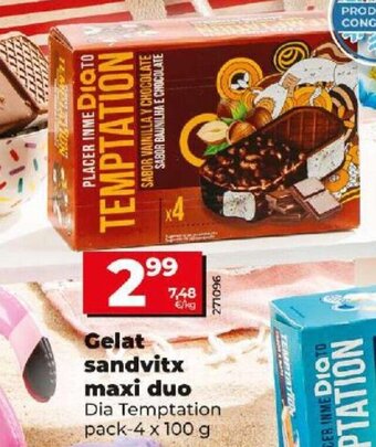 Dia Gelat sandvitx maxi duo Dia Temptation pack-4 x 100 g oferta